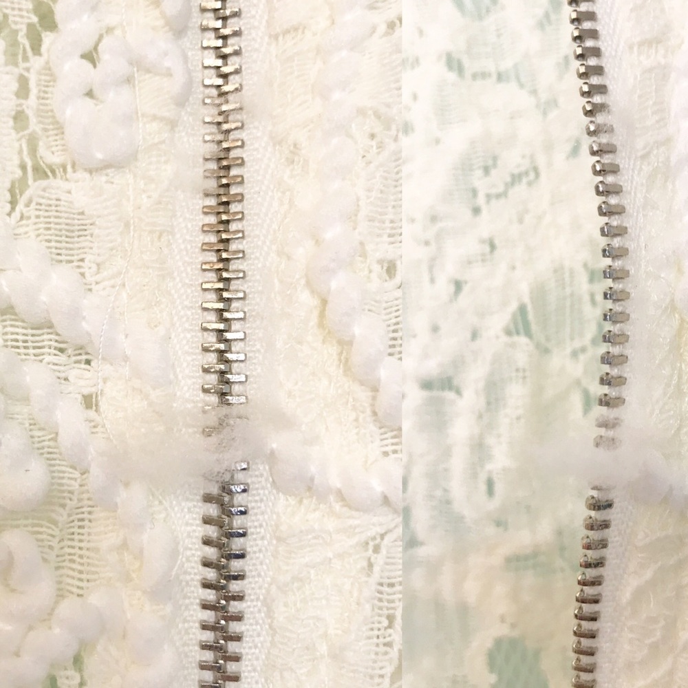 Luxe Lace Fit and Flare Skater Dress White Small - Picture 4 of 8